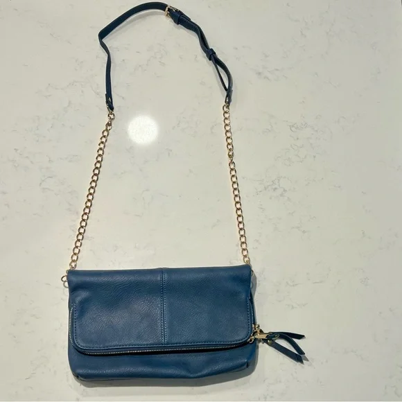 Urban Expressions Dark Blue Convertible Shoulder / Clutch Bag - Picture 1 of 5